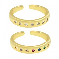 Bague en Laiton Zircon 21 mm