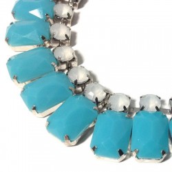 Chaîne à Maillons Parallèles en Acier 13 x 18 mm avec Pierres en Résine (60 cm)