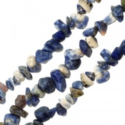 Semiprecious Stone Sodalite Bead 6x8mm (200pcs) (Ø1mm)