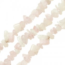 Semiprecious Stone Quartz Bead 6x8mm (200pcs) (Ø1mm)