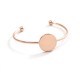 Bracelet en Métal/Laiton 60mm avec disque rond 20mm
