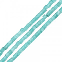 Tubo di Pietra Semipreziosa Amazzonite 2mm (150pzi) (Ø0.4mm)