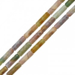 Semiprecious Stone AgateTube 4x13mm (30pcs) (Ø1mm)