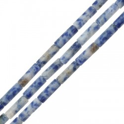 Tubo di Pietra Semipreziosa Sodalite 4x13mm (30pzi) (Ø1mm)