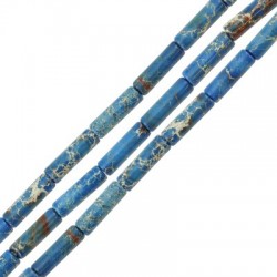 Ημιπολύτιμη Πέτρα Ίασπις Σωληνάκι 4x13mm (30τμχ) (Ø1mm)