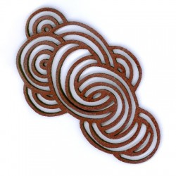 Filigrane en cuir rond 65 x 100 mm