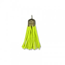 Pompon Cordon Ciré avec Embout en Métal 2,8cm