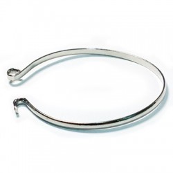 Pulsera de Metal Acero Plana Abierta Lisa  57x3mm (grosor 1.2mm)