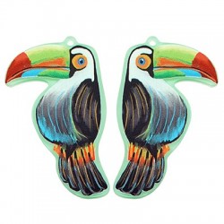 Plexi Acrylic Pendant Toucan 33x55mm (2pcs/Set)