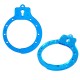 Plexi Acrylic Pendant Hand Cuffs Keyhole 50x59mm