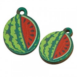 Wooden Charm Watermelon 15mm