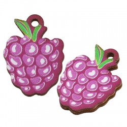 Wooden Charm Berry 15x17mm
