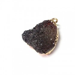 Resin Charm Irregular Teardrop Geodes 18x24mm