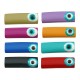 Enameled Brass Painted Tube with Evil Eye 3x17mm