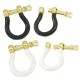 Enameled Brass Screw Clasp 14x18mm