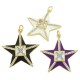 Colgante de Metal Latón Estrella con Esmalte y Circonitas 27mm