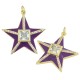 Brass Pendant Star w/ Zircon & Enamel 27mm
