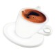 Plexi Acrylic Pendant Cup of Greek Coffee 43x42mm