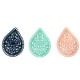 Brass Filigree Teardrop Pendant 63x45mm