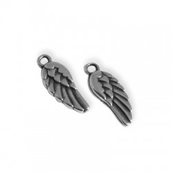 Zamak Charm Angel Wing 6.5x18mm