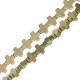 Αιματίτης Σταυρός Περαστός 4mm (Ø0.8mm) (94τμχ) (40cm)