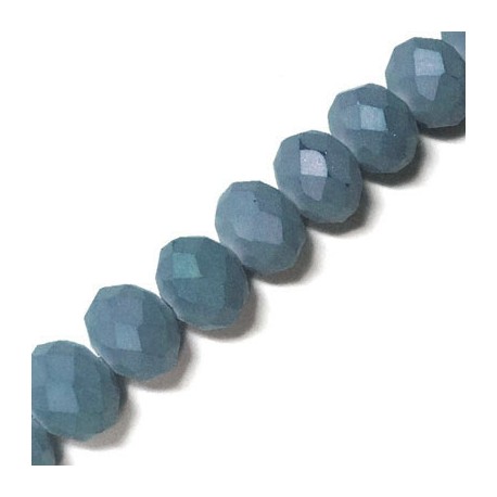 Glass Washer Bead Faceted Pearlised 8x6mm (72 pcs/string)