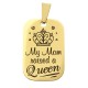 Stainless Steel 304 Tαυτότητα Κορώνα "Mom Queen" 16.5x25mm