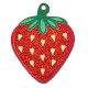 Plexi Acrylic Pendant Strawberry w/ Heart 33x38mm