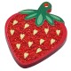Plexi Acrylic Pendant Strawberry w/ Heart 33x38mm