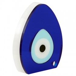 Plexi Acrylic Deco Egg w/ Evil Eye 52x65mm