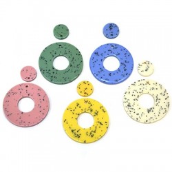 Polyester Pendant Round 35mm & 13mm (2pcs/Set)