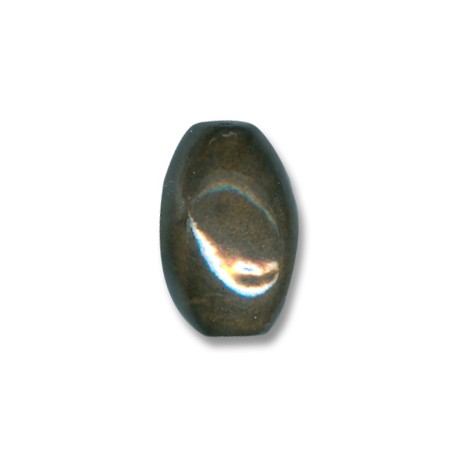 Κεραμική Χάντρα Οβάλ Περαστή με Σμάλτο 16x26mm (Ø4.5mm)