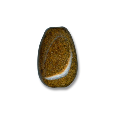 Passante Ovale a Goccia in Ceramica  Smaltata 30mm (Ø 5mm)
