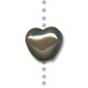 Ceramic Slider Heart Bead w/ Enamel 22x19mm (Ø4mm)