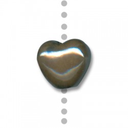 Ceramic Slider Heart Bead w/ Matte Enamel 22x19mm (Ø4mm)