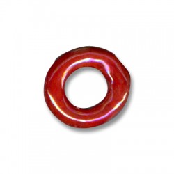 Enamel-Glazed One Color Ceramic Donut 25mm
