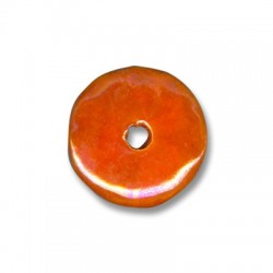 Ceramic Bead Disk w/ Enamel 33mm (Ø5mm)