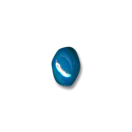 Enamel-Glazed One Color Ceramic Bead Oval 12x18mm (Ø 3.5mm)