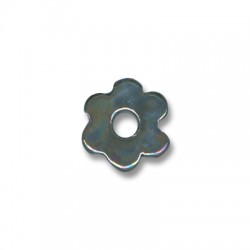 Enamel-Glazed One Color Ceramic Slider Flower 15mm (Ø 5mm)