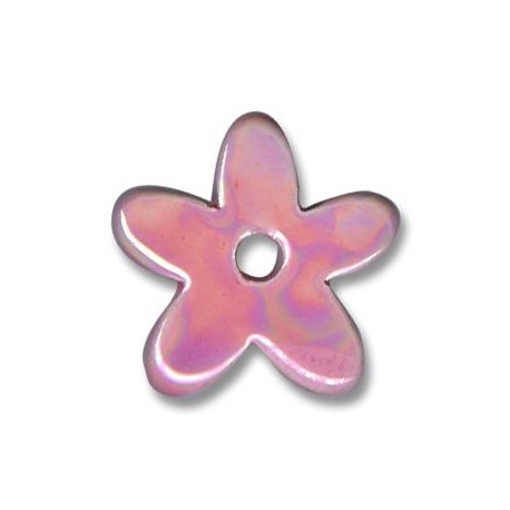 Κεραμική Χάντρα Λουλούδι με Σμάλτο 32mm (Ø5mm)