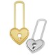 Μεταλλικό Ζάμακ Χυτό Μοτίφ Καρδιά Λουκέτο Κλειδί 11x26mm