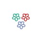 Zamak Rubber Effect Pendant Flower with Pearl 16mm