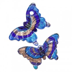 Murano Glass Pendant Butterfly 29x45mm