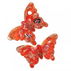 Murano Glass Pendant Butterfly 29x45mm