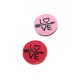 Plexi Acrylic Cabochon  Round Pendant with Engraved "Love"Arrow 12mm