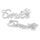 Μεταλλικό Ζάμακ Χυτό Στοιχείο Smile για Μακραμέ 32x12mm