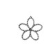 Μεταλλικό Ζάμακ Χυτό Μοτίφ Λουλούδι Περίγραμμα 29mm