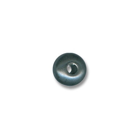 Perle Céramique Émaillée Aplatie 14mm (Ø 3.5mm)