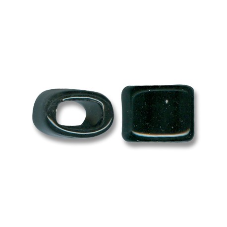 Passante Ovale per Cuoio Regaliz in Ceramica Smaltata 15mm (Ø 11x8mm)