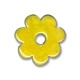 Ceramic Pendant Flower Daisy w/ Enamel 30mm (Ø7mm)